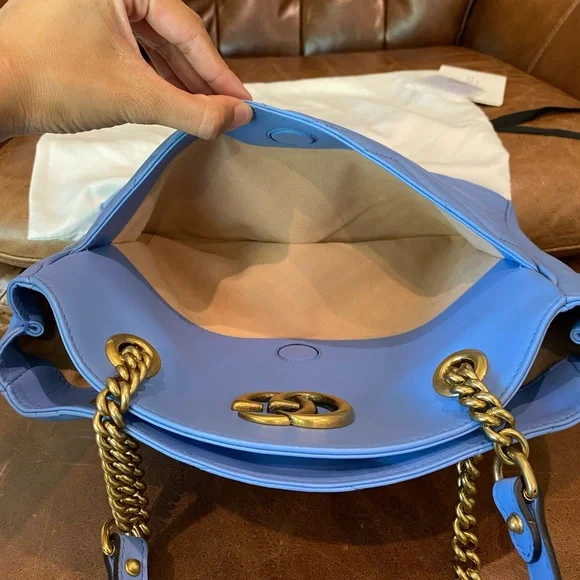 Gucci GG Marmont Chain Tote Matelasse Leather - Picture 13 of 15